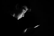 Child using phone